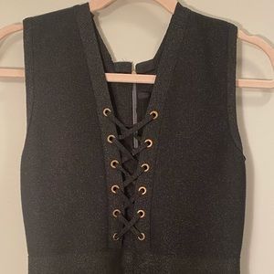 Bebe Laced Up Bodycon Dress